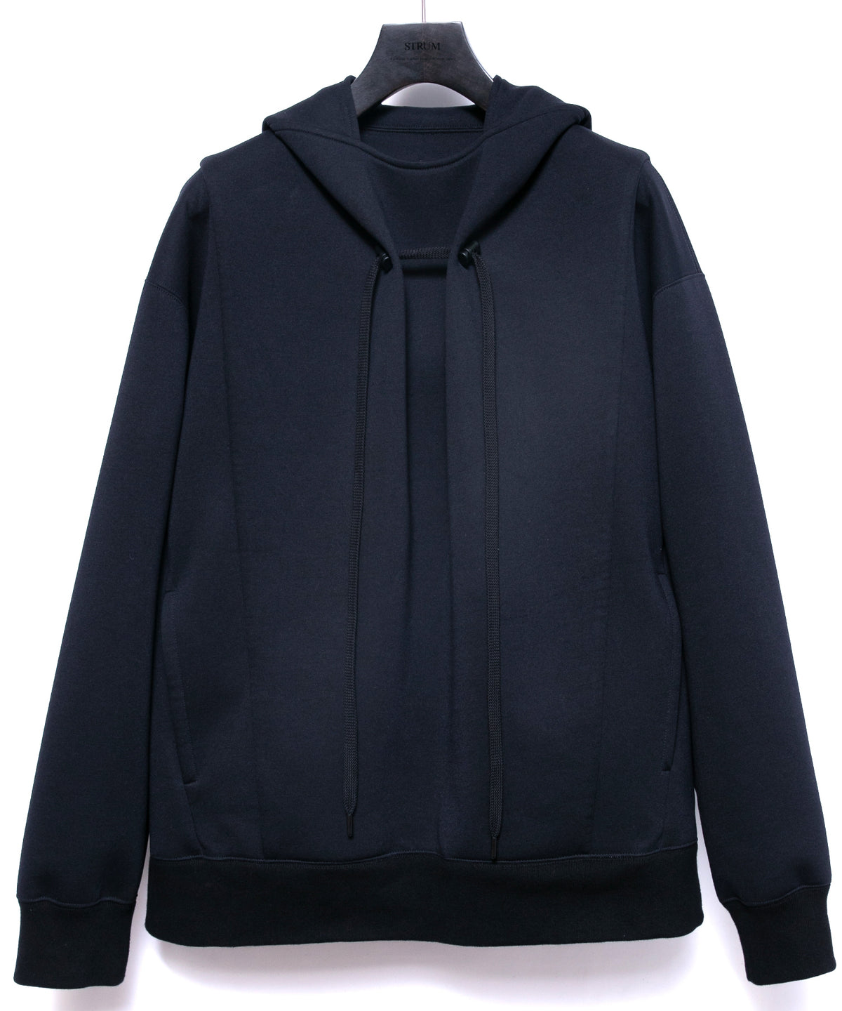 スリーレイヤー ダンボールニット フーディー - BLACK