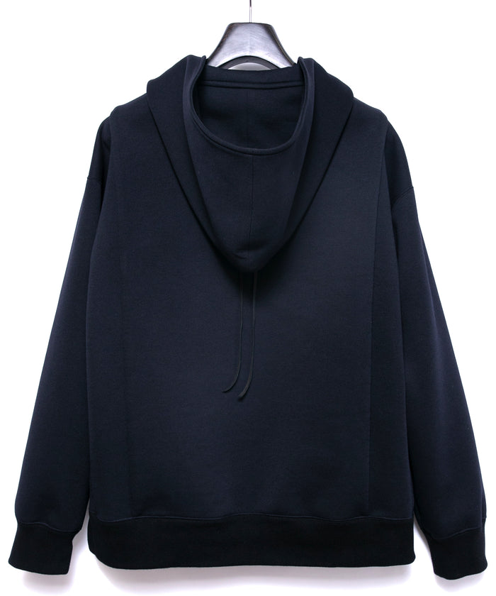 スリーレイヤー ダンボールニット フーディー - BLACK