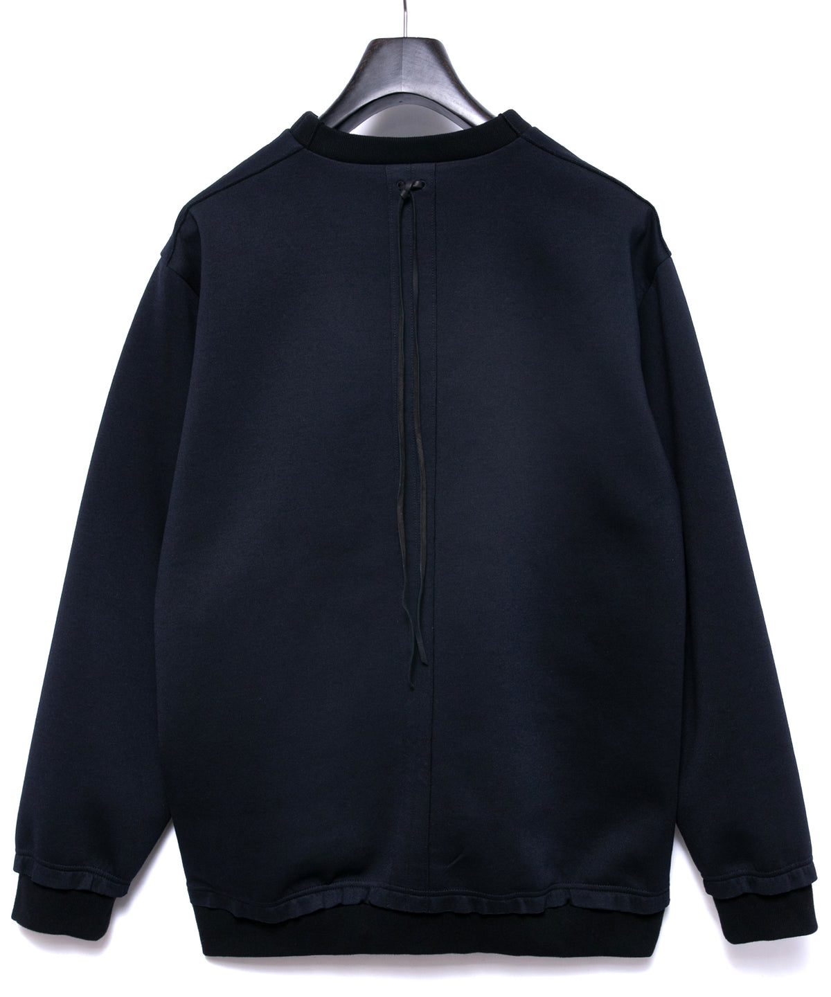 スリーレイヤー ダンボールニット クルーネック スウェット - BLACK