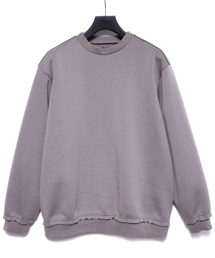 スリーレイヤー ダンボールニット クルーネック スウェット - GRAIGE