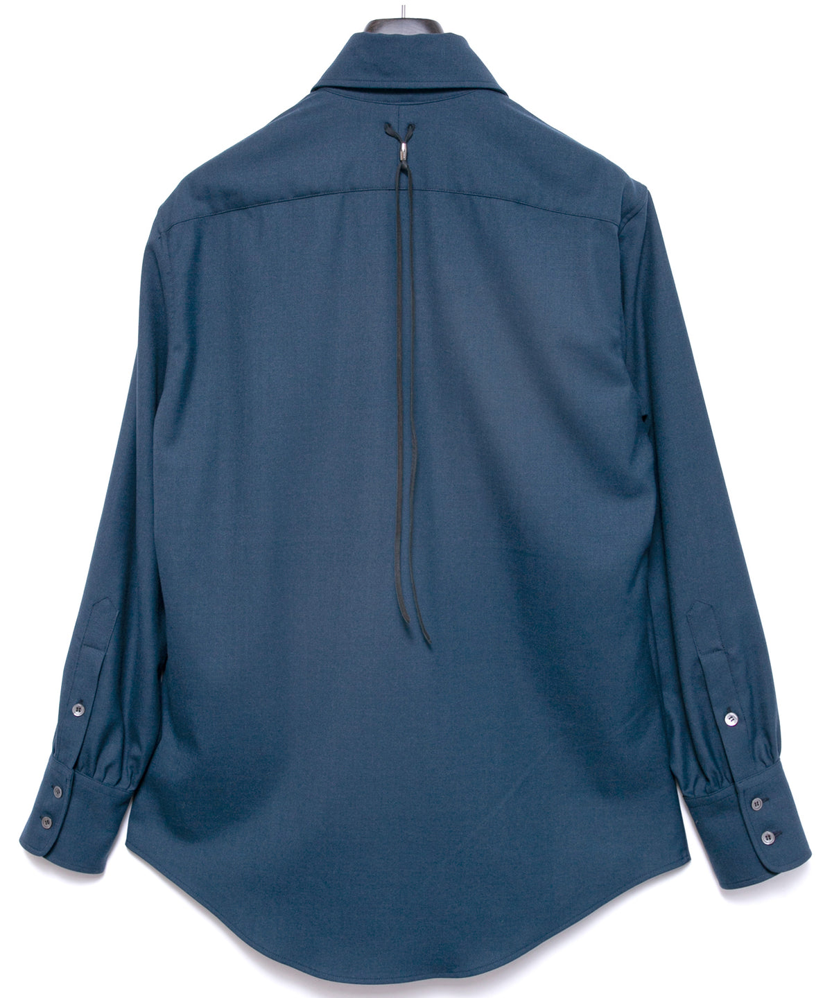 ウォッシャブル ウールレーヨンポリ ツイル ドレスシャツ - BLUE GREEN