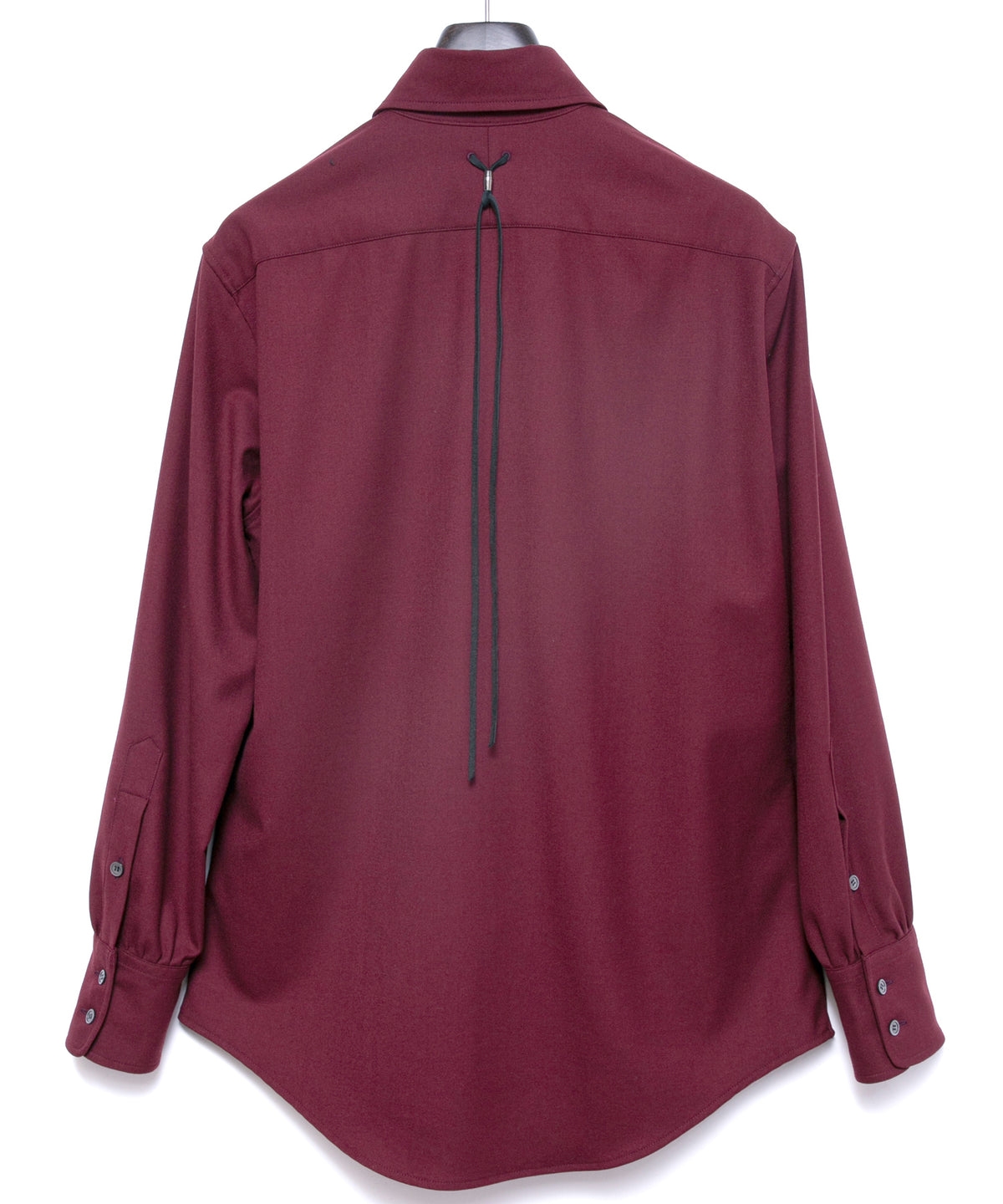 ウォッシャブル ウールレーヨンポリ ツイル ドレスシャツ - BURGUNDY