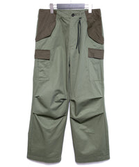 コットン ハイカウント チノクロス カーゴパンツ - OLIVE
