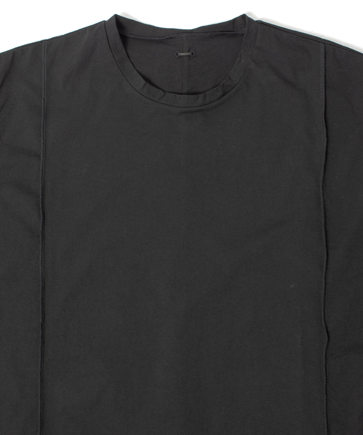 オーガニックコットン 強撚 天竺 ノースリーブ ワイド Tシャツ（オーバーサイズ） - BLACK