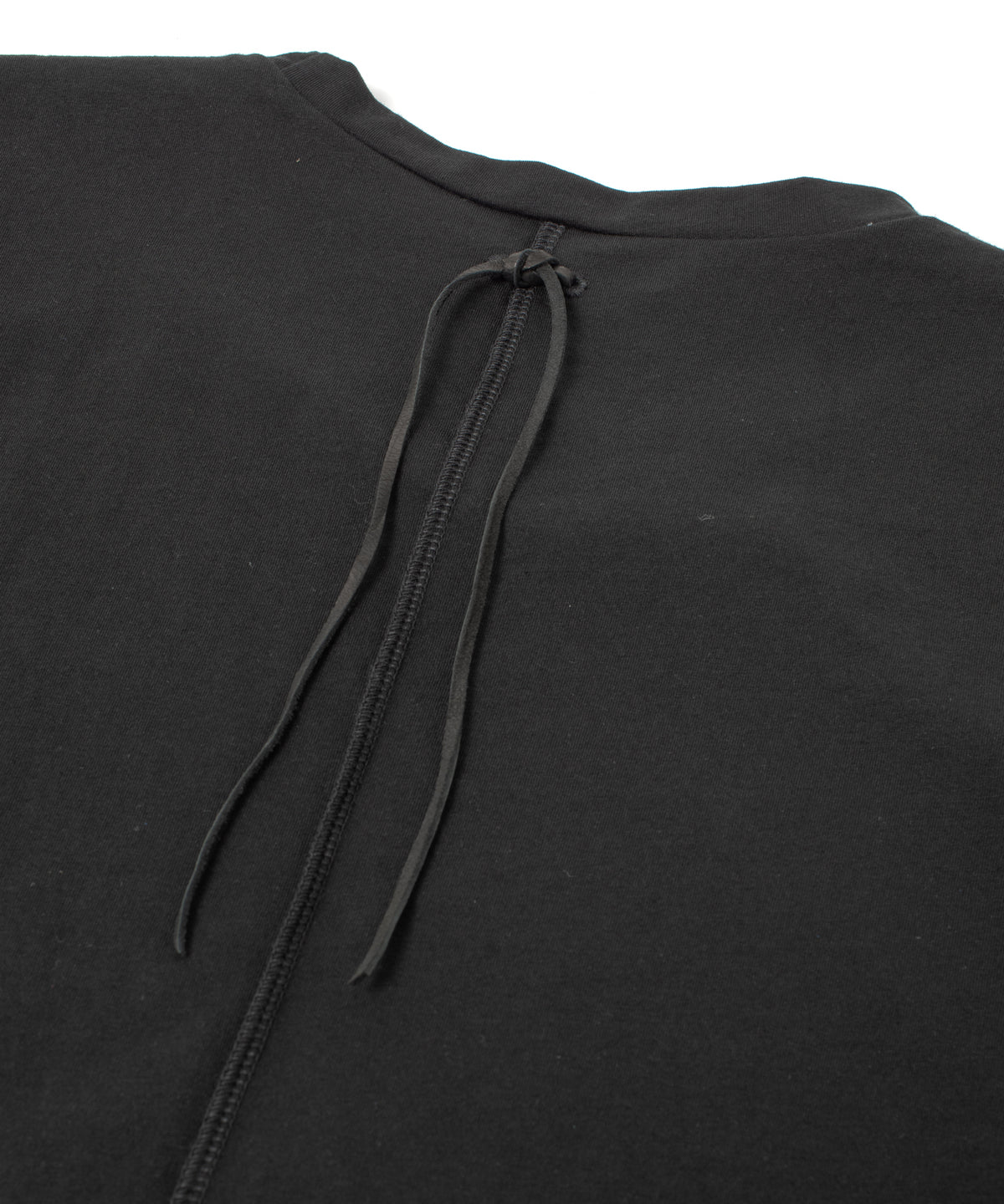 オーガニックコットン 強撚 天竺 ノースリーブ ワイド Tシャツ（オーバーサイズ） - BLACK