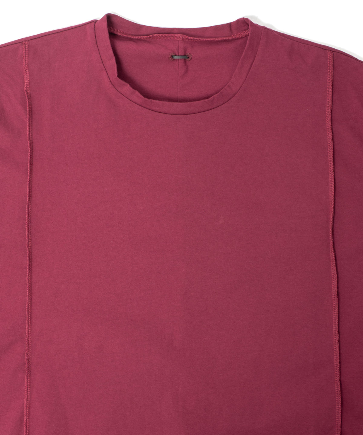 オーガニックコットン 強撚 天竺 ノースリーブ ワイド Tシャツ（オーバーサイズ） - WINE