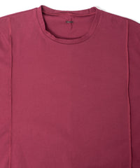 オーガニックコットン 強撚 天竺 ノースリーブ ワイド Tシャツ（オーバーサイズ） - WINE
