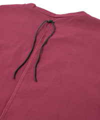 オーガニックコットン 強撚 天竺 ノースリーブ ワイド Tシャツ（オーバーサイズ） - WINE