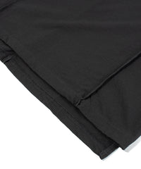 オーガニックコットン 強撚 天竺 ハーフスリーブ ワイド Tシャツ（オーバーサイズ） - BLACK