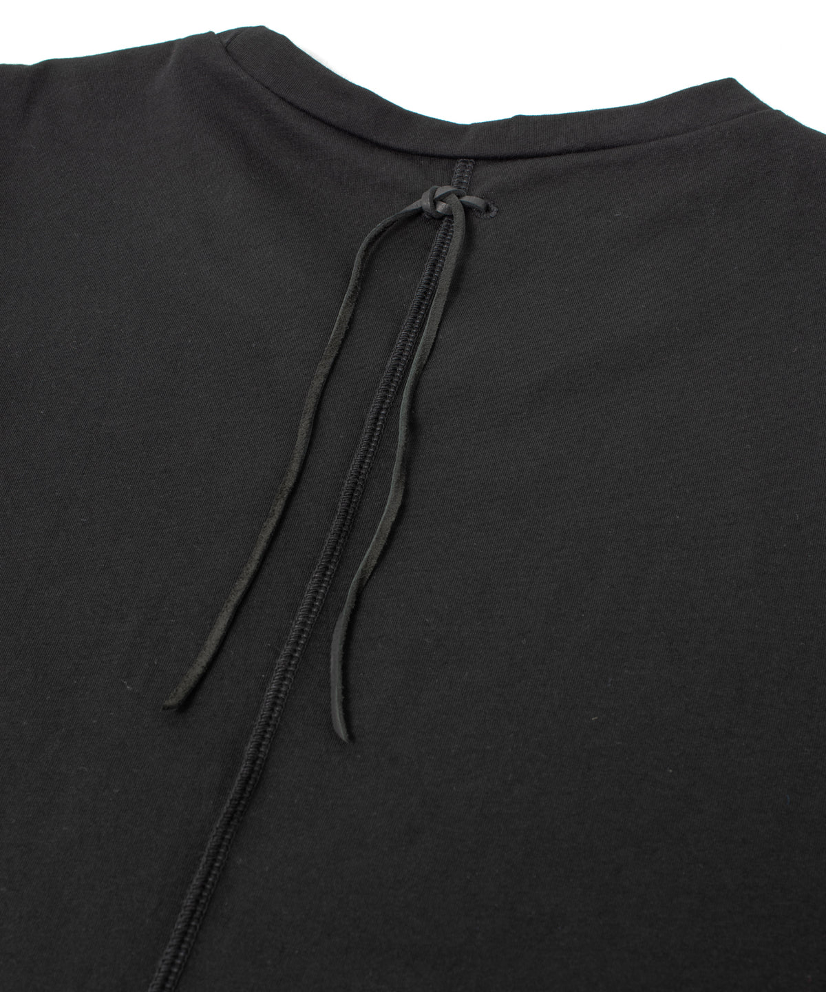 オーガニックコットン 強撚 天竺 ハーフスリーブ ワイド Tシャツ（オーバーサイズ） - BLACK
