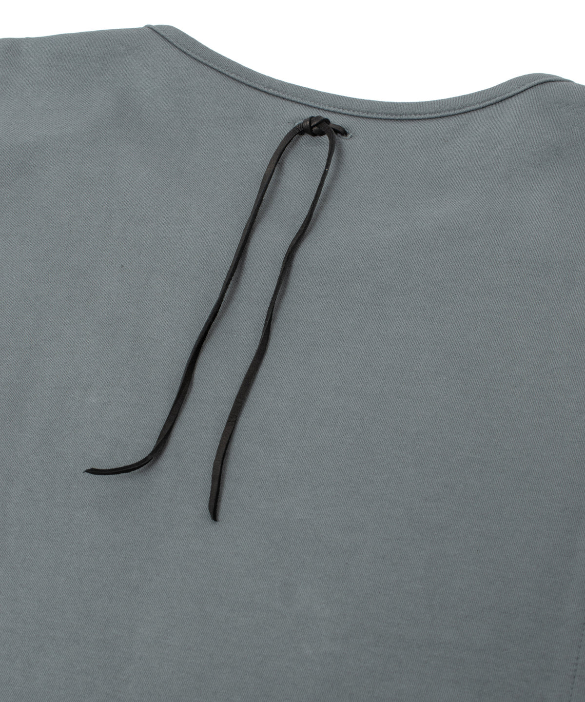 オーガニックコットン ハイゲージ 裏毛 断ち切り ハーフスリーブ Tシャツ - SAND GREEN