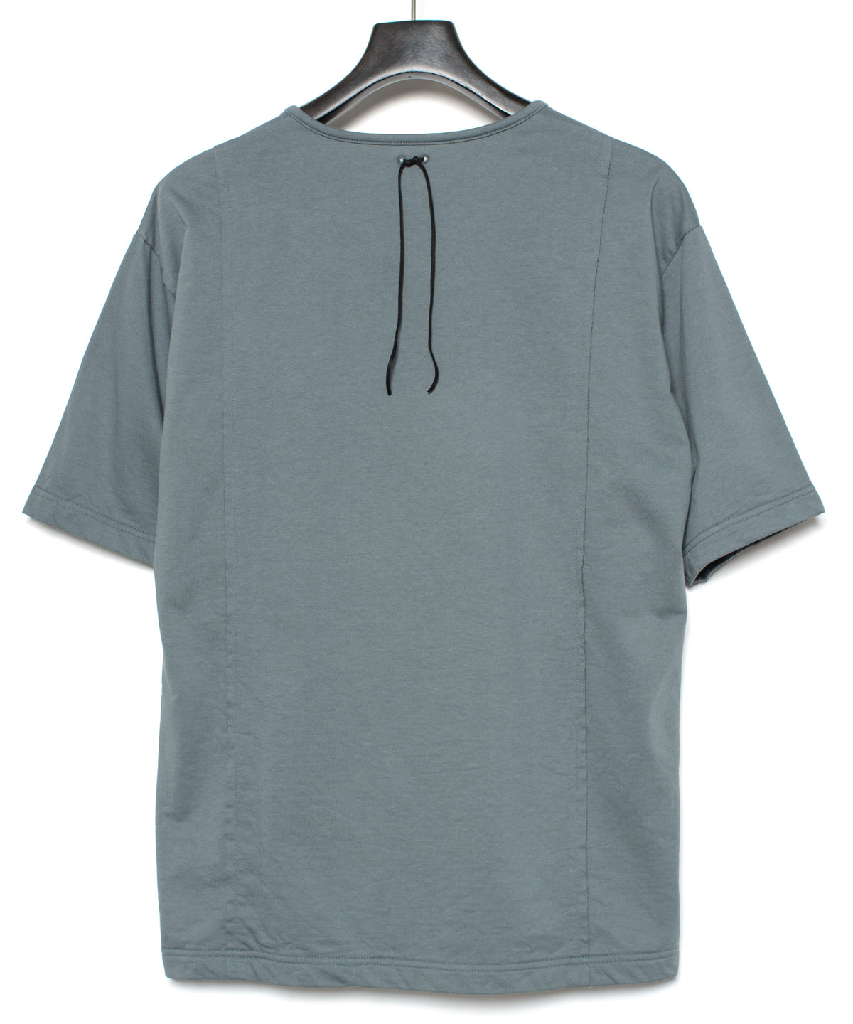 オーガニックコットン ハイゲージ 裏毛 断ち切り ハーフスリーブ Tシャツ - SAND GREEN