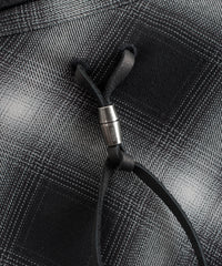 レーヨン ツイル オンブレーチェック ロングスリーブシャツ - BLACK