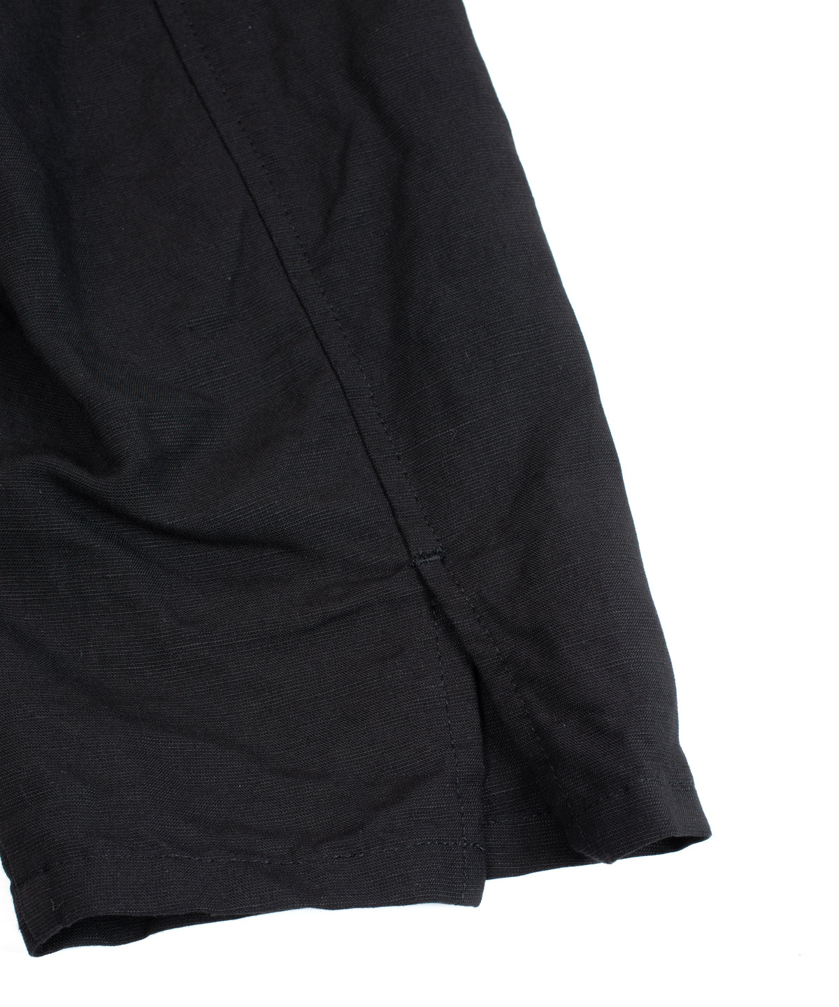 レーヨン リネン トロピカル ウォッシュ タンブラー仕上げ L/S スキッパーシャツ  - BLACK
