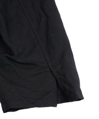レーヨン リネン トロピカル ウォッシュ タンブラー仕上げ L/S スキッパーシャツ  - BLACK