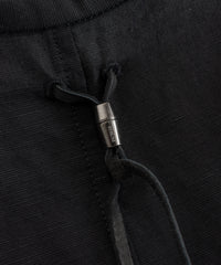 レーヨン リネン トロピカル ウォッシュ タンブラー仕上げ L/S スキッパーシャツ  - BLACK