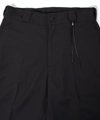 コットン ポリエステル高機能 ツイル スケーター チノパンツ - BLACK