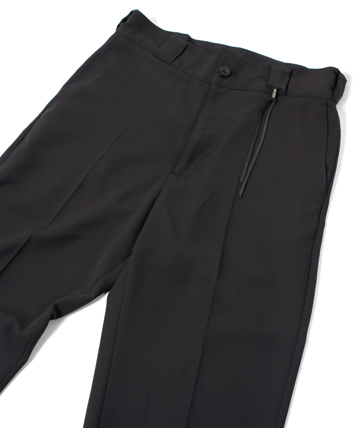コットン ポリエステル高機能 ツイル スケーター チノパンツ - BLACK