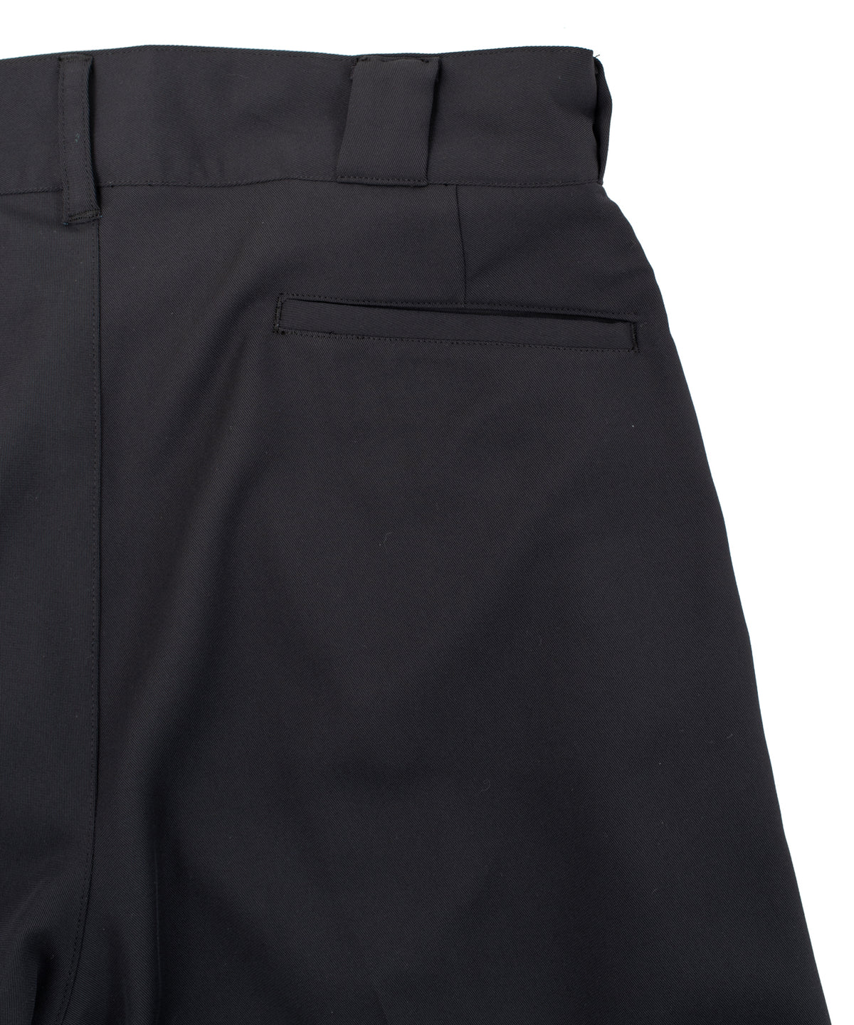 コットン ポリエステル高機能 ツイル スケーター チノパンツ - BLACK