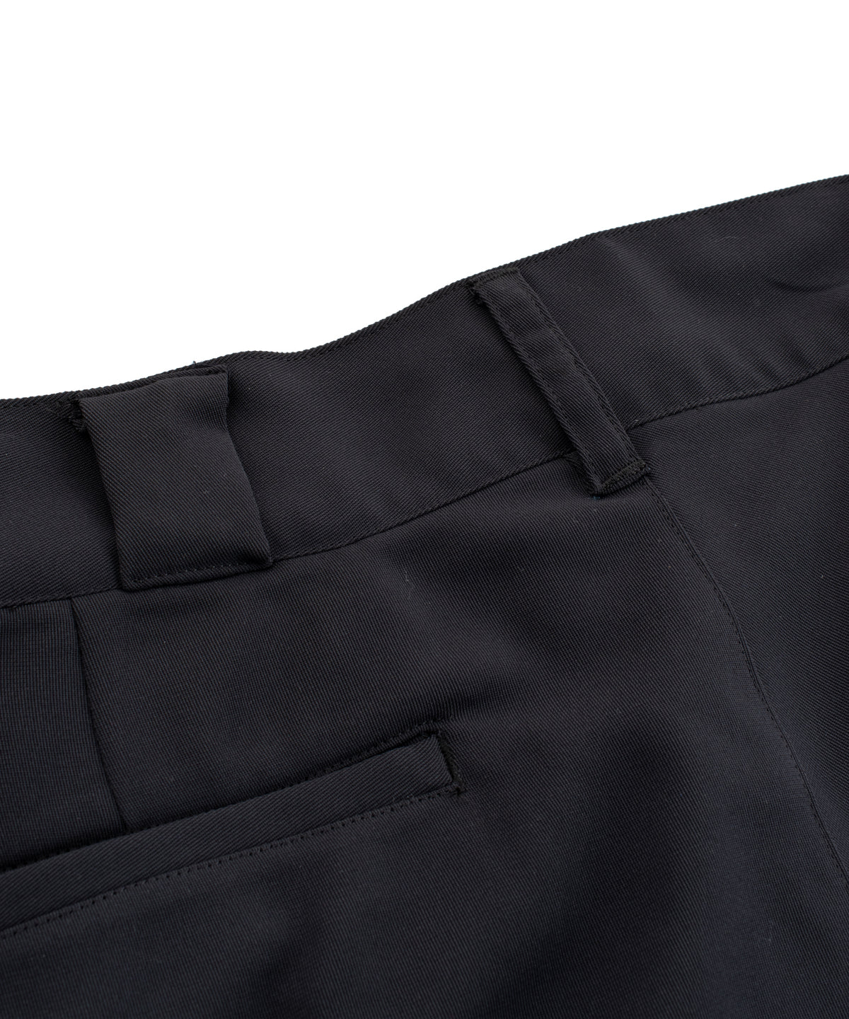 コットン ポリエステル高機能 ツイル スケーター チノパンツ - BLACK