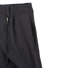 コットン ポリエステル高機能 ツイル リバース パジャマパンツ - BLACK