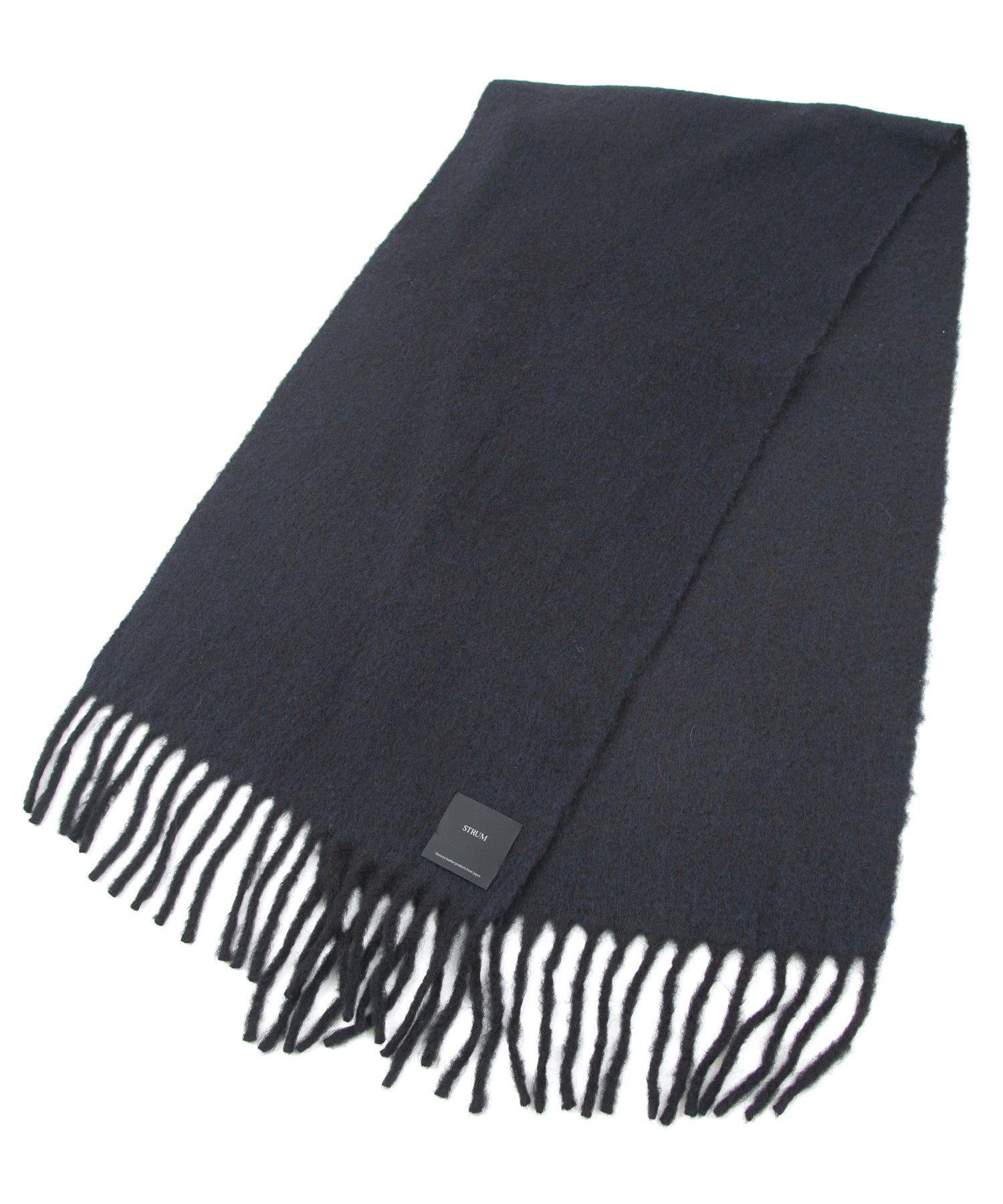 Load image into Gallery viewer, Alpaca Wool Brushed Scarf - BLACK