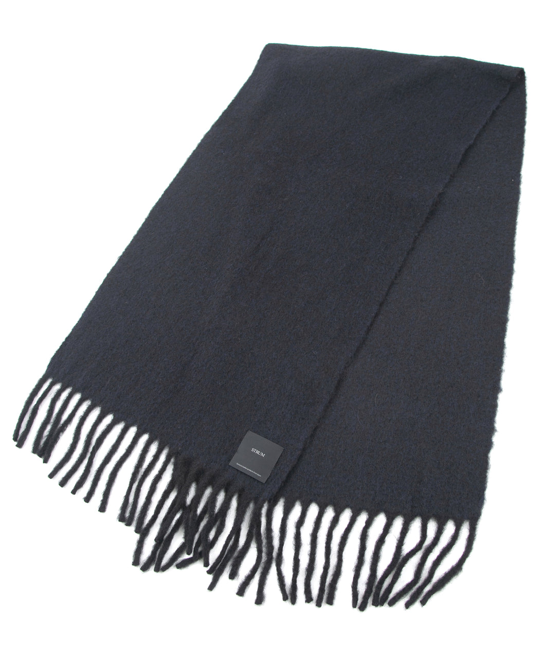 Alpaca Wool Brushed Scarf - BLACK