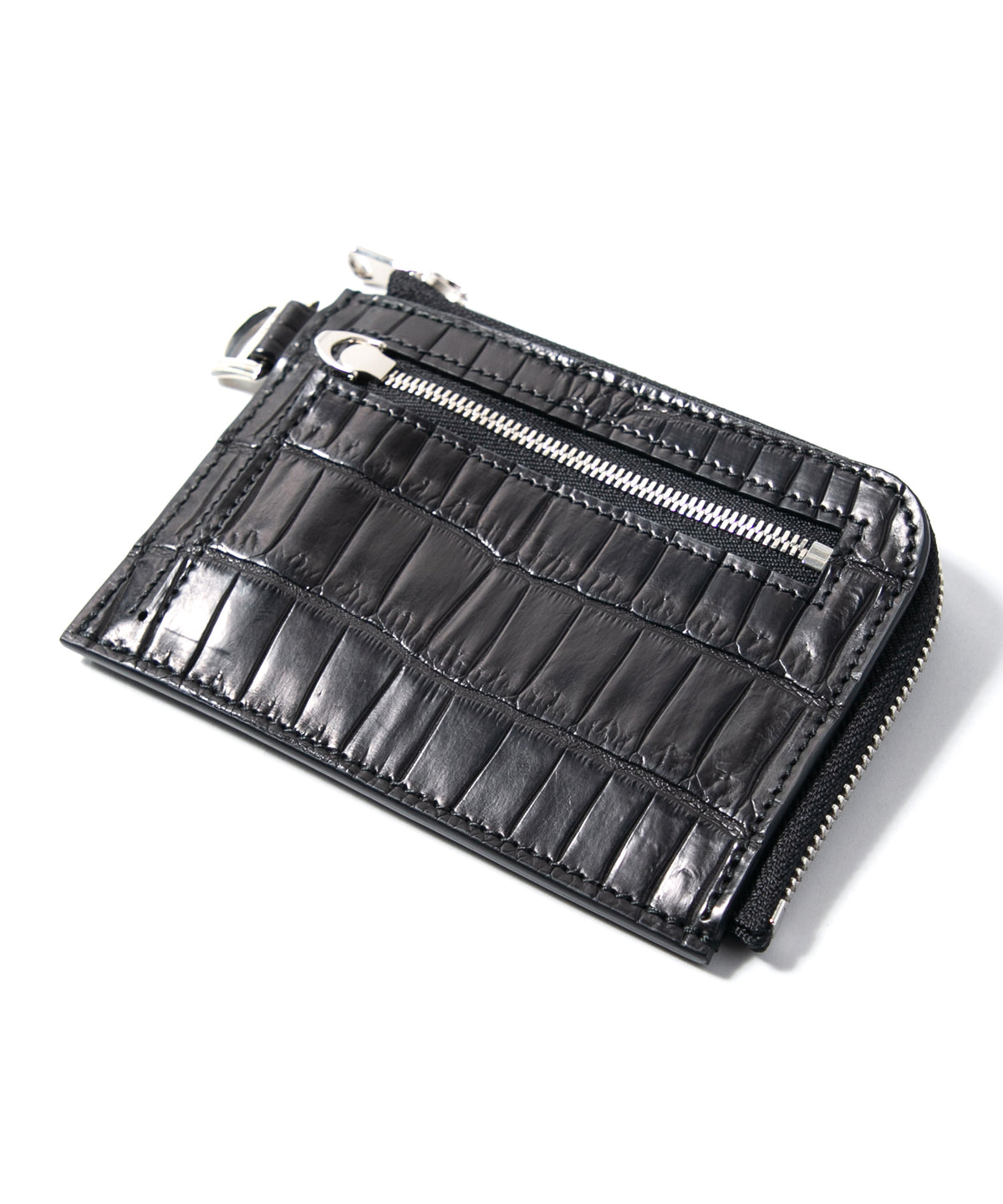 Nile Crocodile（Niloticus Crocodile）L Wallet - BLACK
