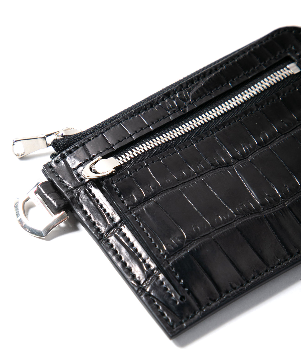 Nile Crocodile（Niloticus Crocodile）L Wallet - BLACK