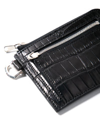 Nile Crocodile（Niloticus Crocodile）L Wallet - BLACK