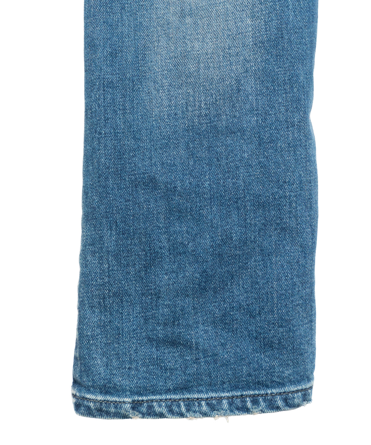 [Limited] 12.5oz Organic Cotton Stretch Denim TIGHT JOE Tight Straight Crushed & Repaired Custom - INDIGO