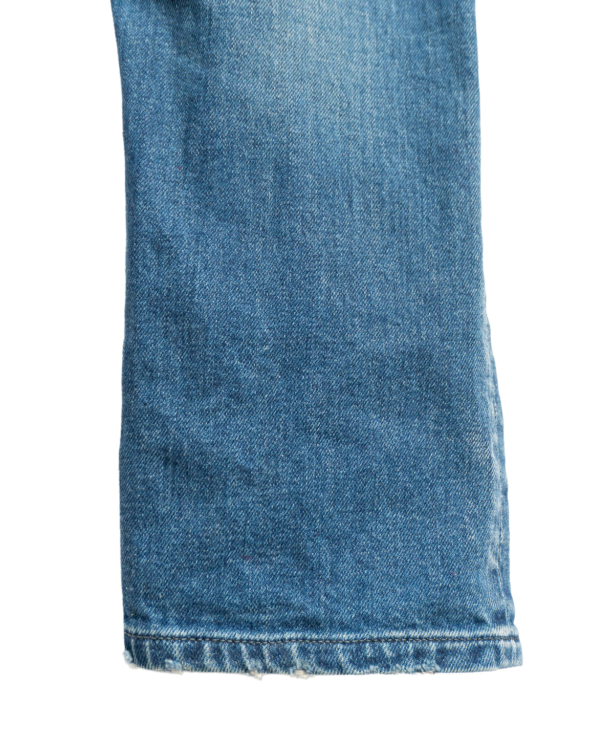 [Limited] 12.5oz Organic Cotton Stretch Denim TIGHT JOE Tight Straight Crushed & Repaired Custom - INDIGO