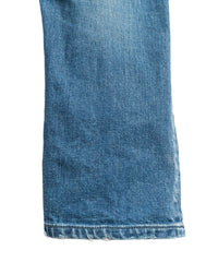 [Limited] 12.5oz Organic Cotton Stretch Denim TIGHT JOE Tight Straight Crushed & Repaired Custom - INDIGO