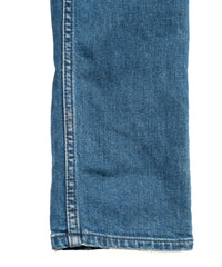 [Limited] 12.5oz Organic Cotton Stretch Denim TIGHT JOE Tight Straight Crushed & Repaired Custom - INDIGO