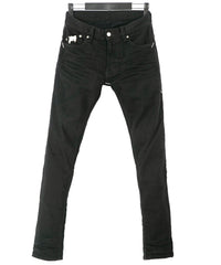 11oz オーガニックコットン ストレッチデニム TIGHT JOE タイトストレート ワンウォッシュ - BLACK