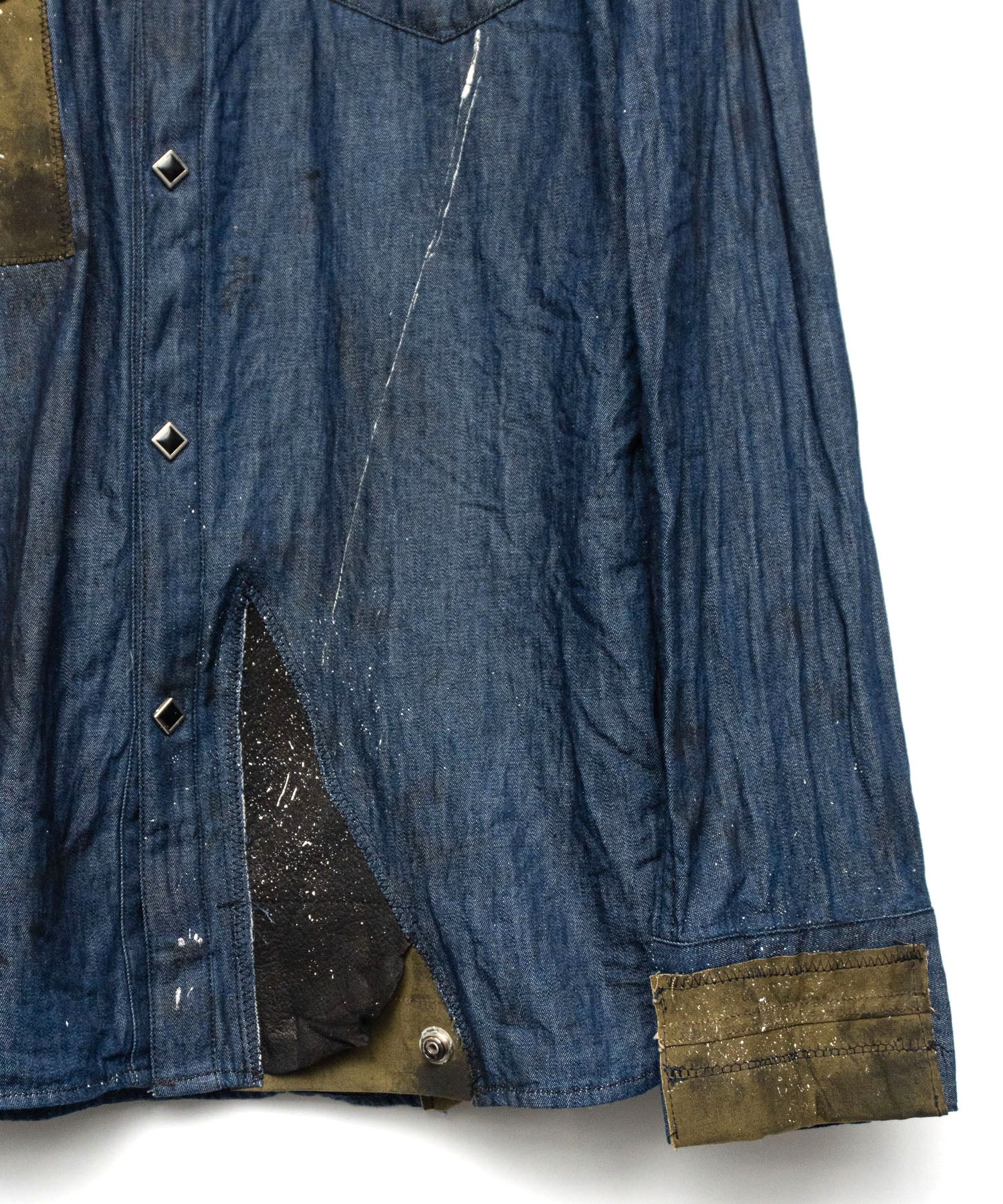 Load image into Gallery viewer, 【直営限定】6oz オーガニックコットン リメイク デニム ウエスタンシャツ  - 5 (L) size