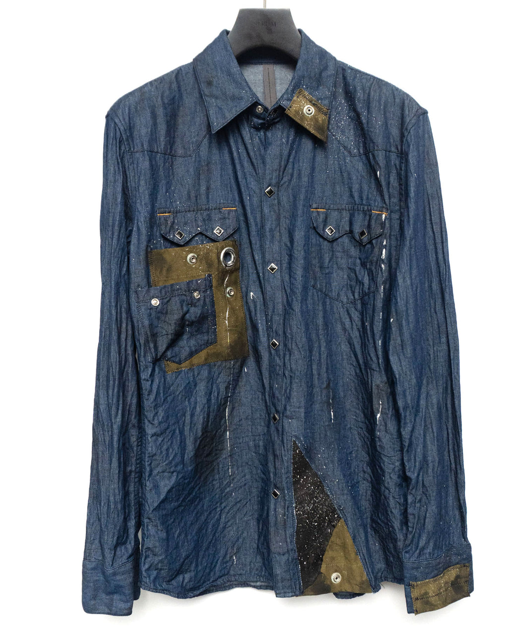 6oz Organic Cotton Remake Denim Western Shirt - 6 (XL) size