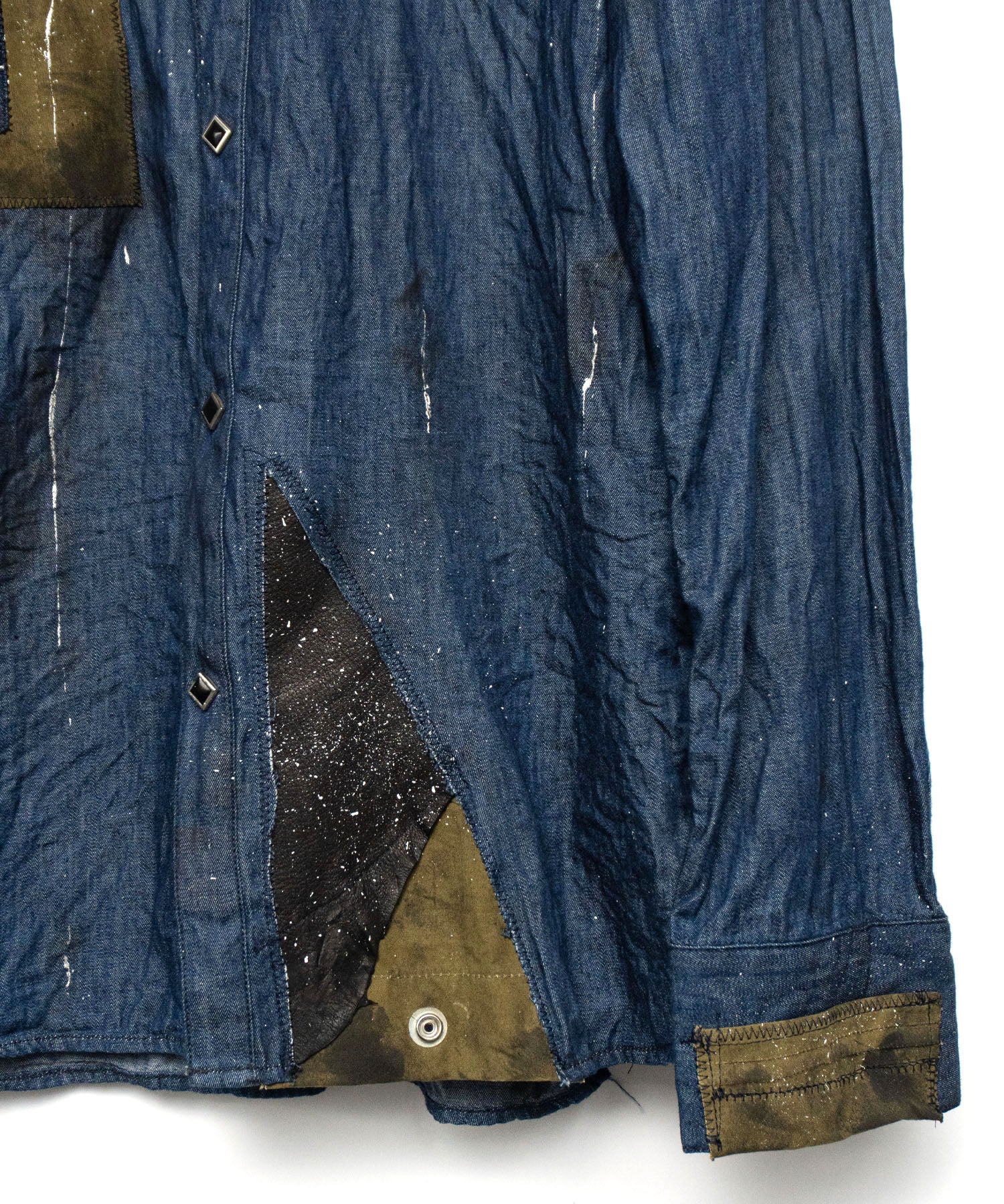 Load image into Gallery viewer, 6oz Organic Cotton Remake Denim Western Shirt - 6 (XL) size