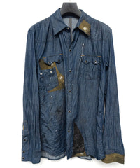 Load image into Gallery viewer, 6oz Organic Cotton Remake Denim Western Shirt - 6 (XL) size