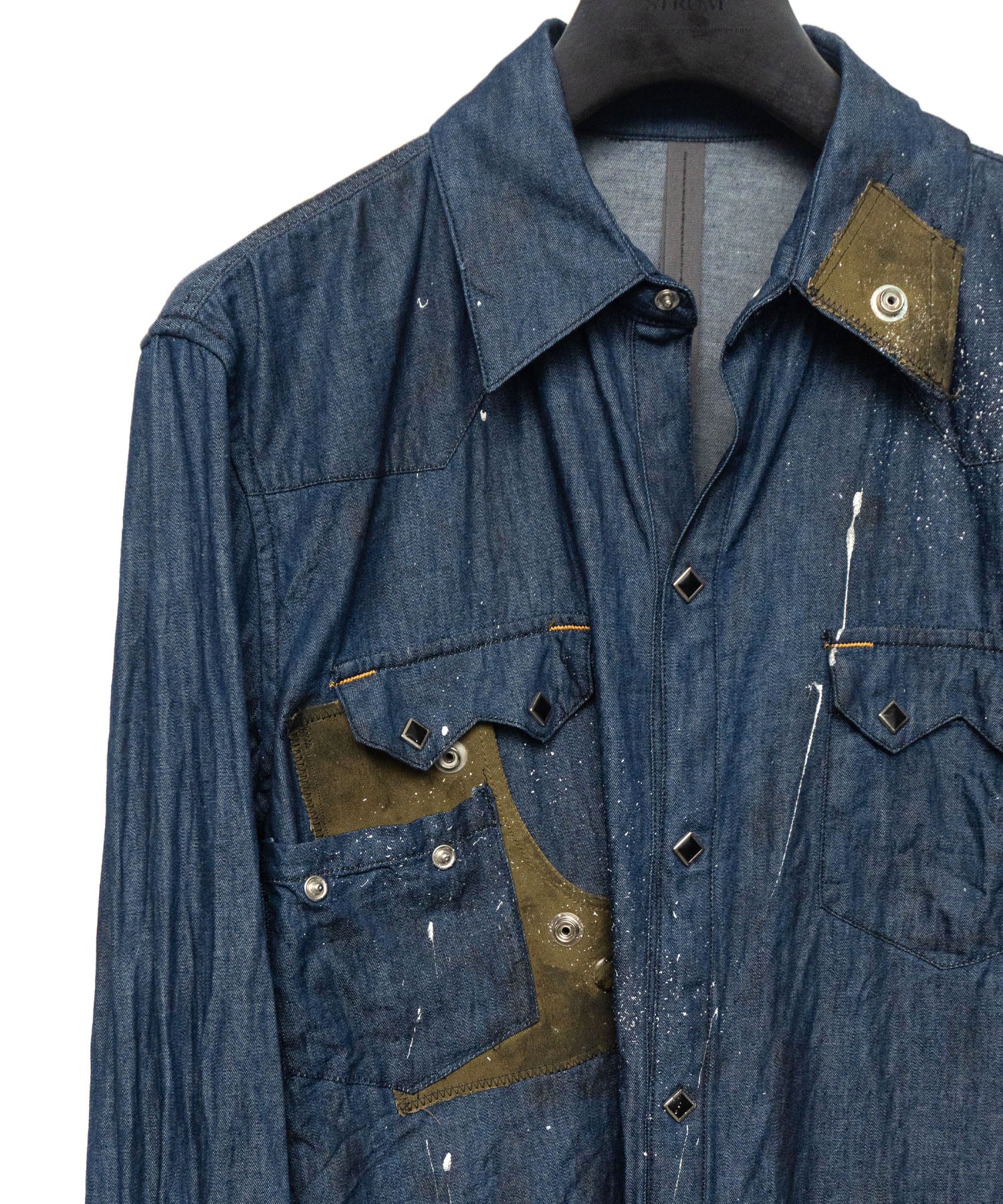 Load image into Gallery viewer, 6oz Organic Cotton Remake Denim Western Shirt - 6 (XL) size