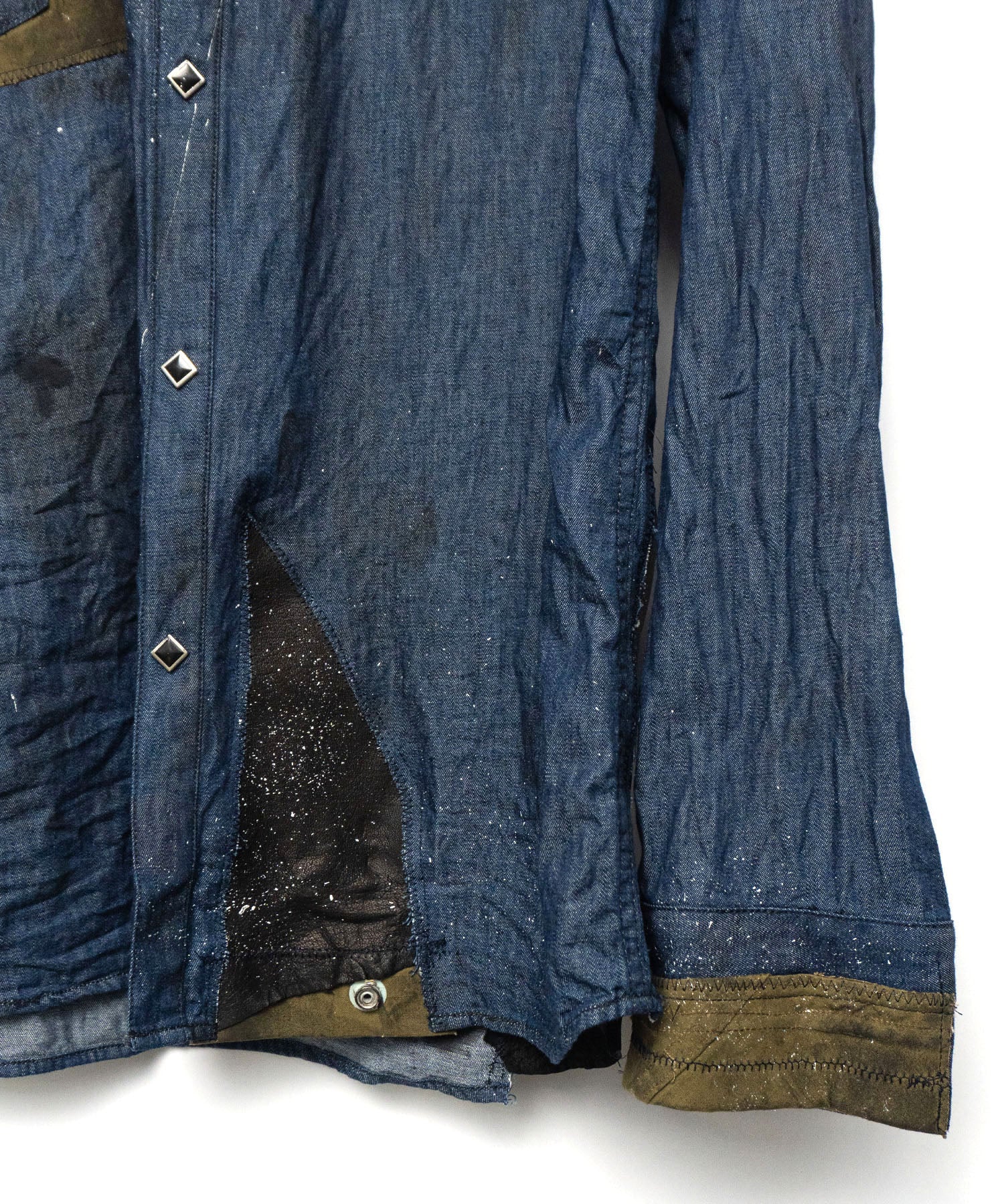 Load image into Gallery viewer, 6oz Organic Cotton Remake Denim Western Shirt - 6 (XL) size
