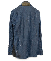 Load image into Gallery viewer, 6oz Organic Cotton Remake Denim Western Shirt - 6 (XL) size