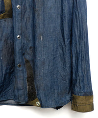 Load image into Gallery viewer, 6oz Organic Cotton Remake Denim Western Shirt - 6 (XL) size