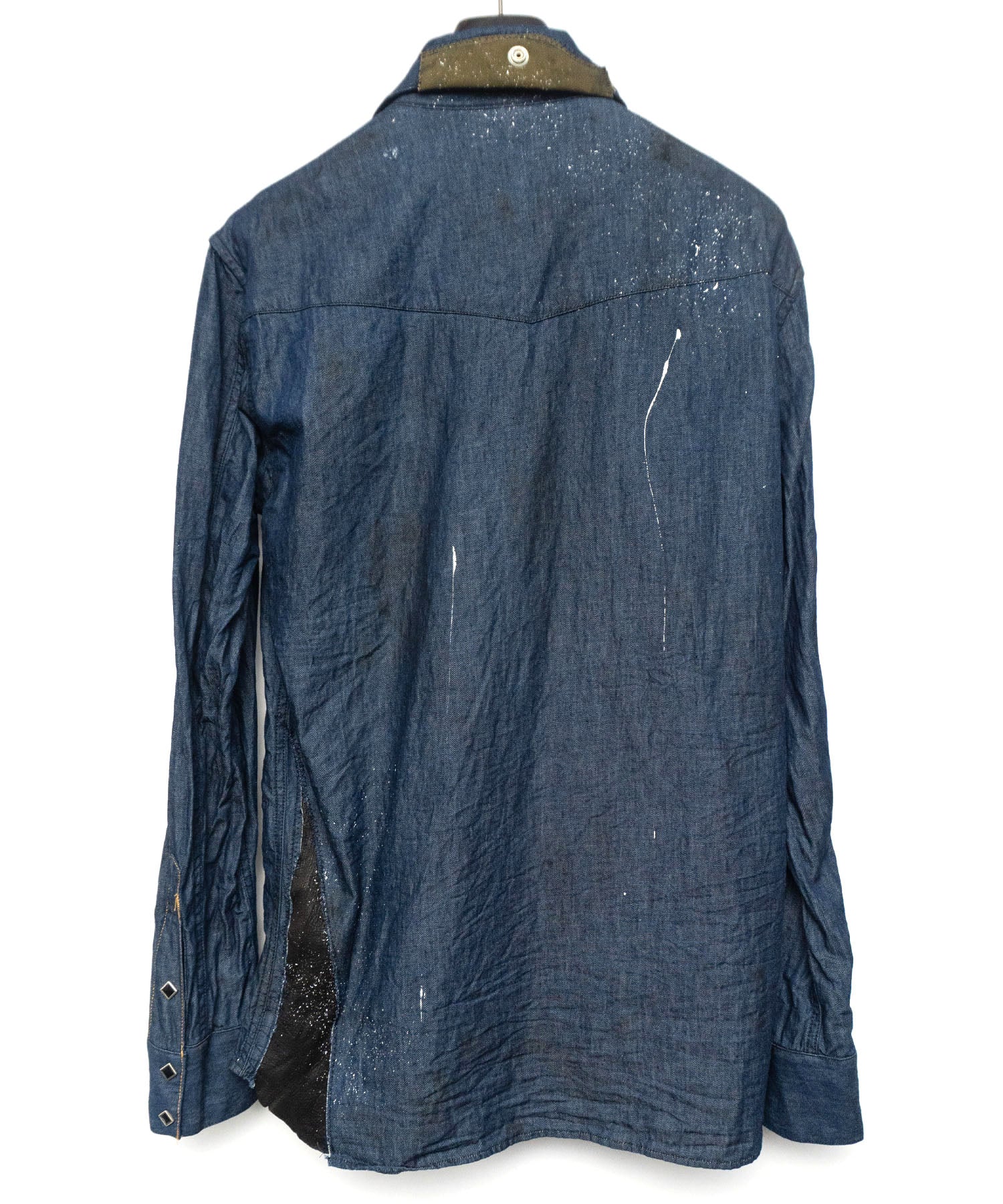 Load image into Gallery viewer, 6oz Organic Cotton Remake Denim Western Shirt - 6 (XL) size