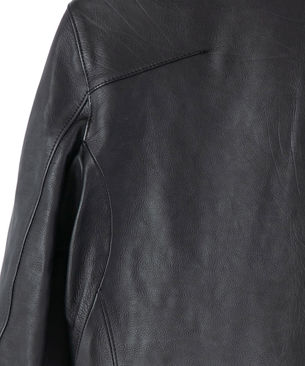 オイルカーフ SLATER シングルライダースジャケット - BLACK