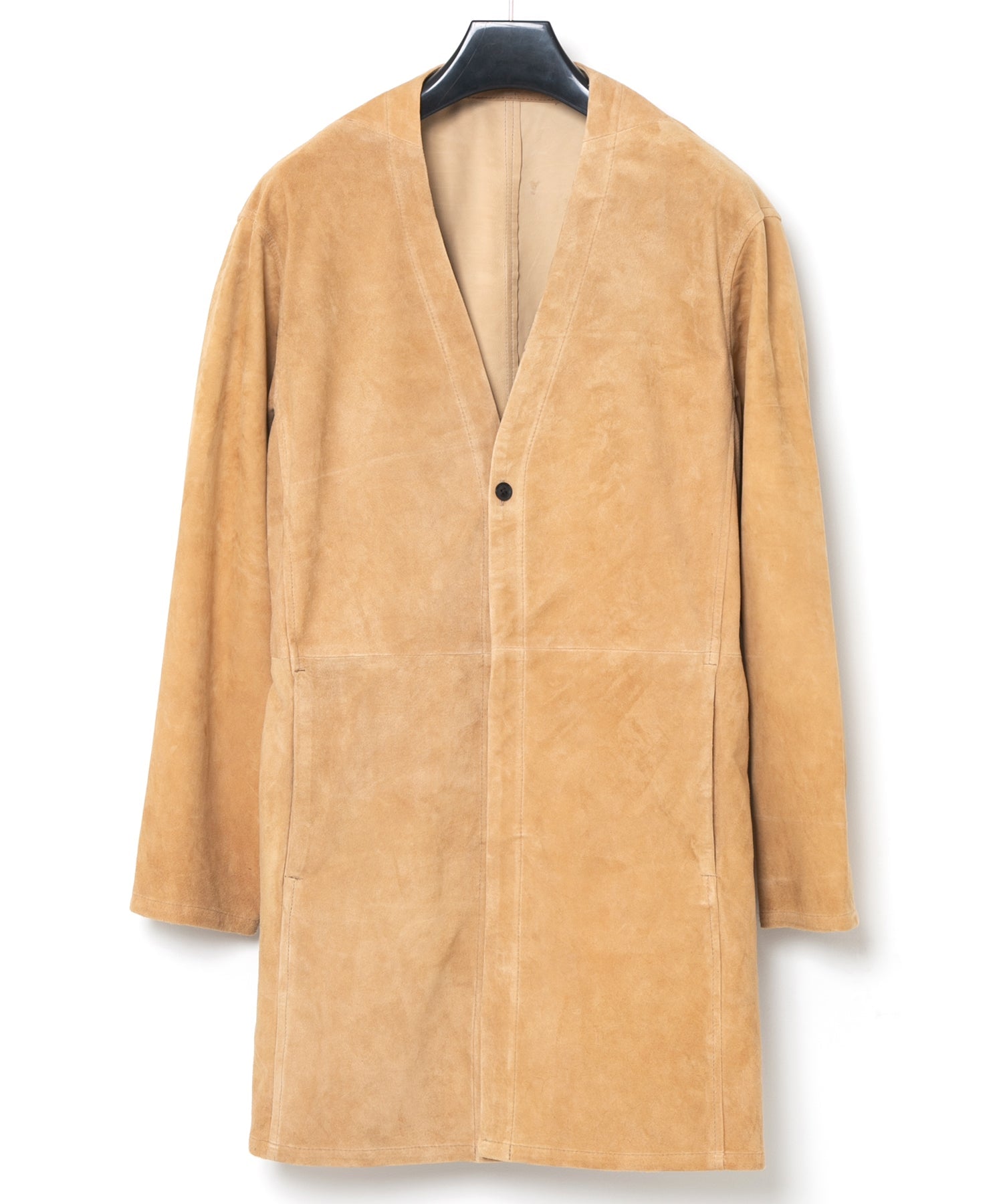 スエード　ロングカーディガン ジャパンカーフスエード ALTERNA ロングカーディガン - BEIGE – STRUM