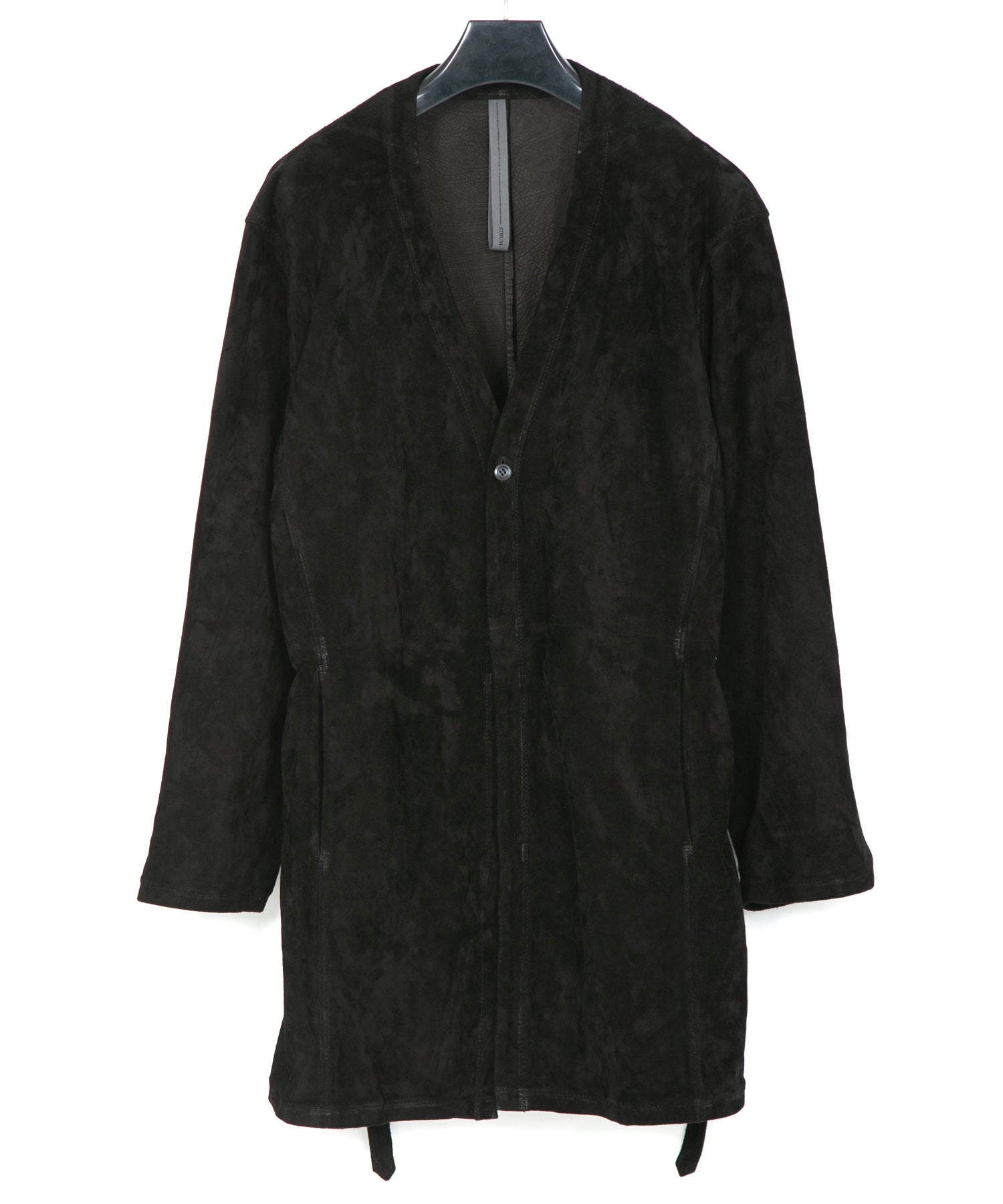 Load image into Gallery viewer, Calf Suede Long ALTERNA Cardigan - BLACK