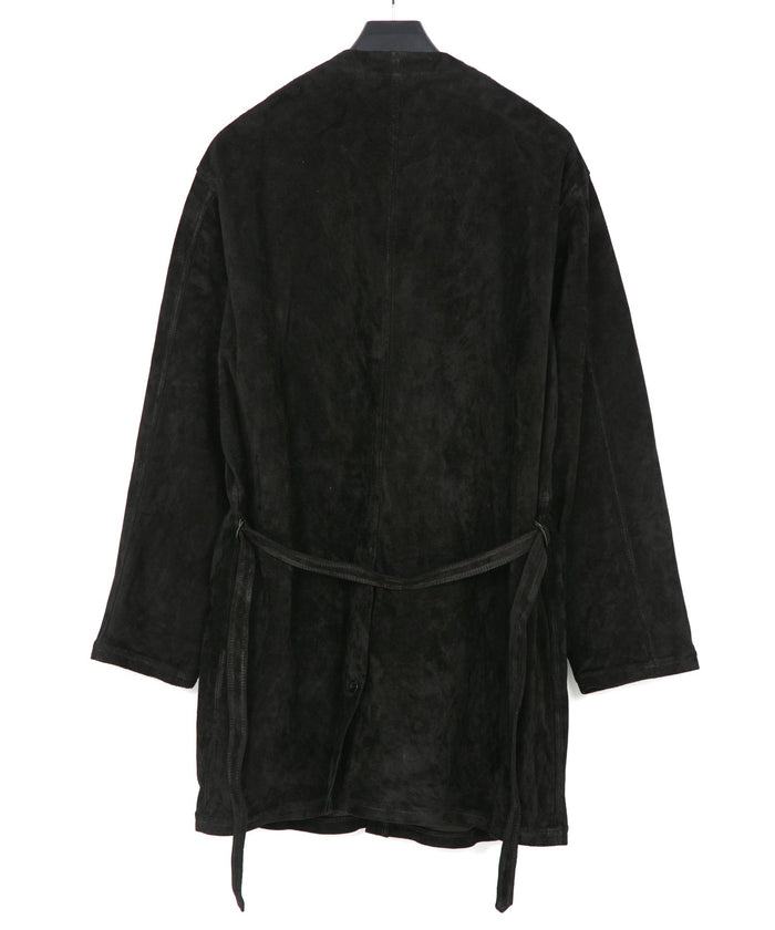 ジャパンカーフスエード ALTERNA ロングカーディガン - BLACK