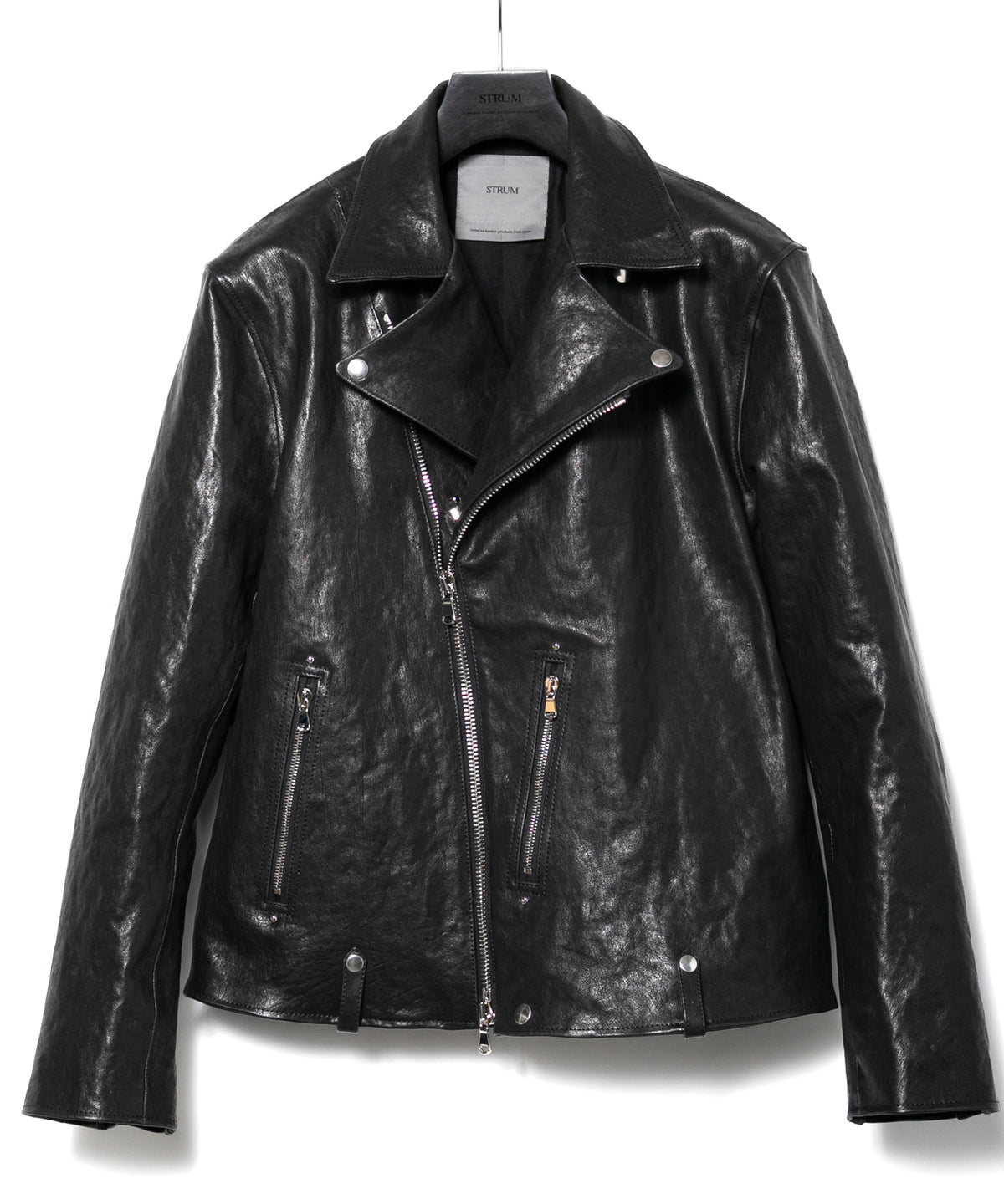 Pit Vegetable Full Tanned Shrunken Horsehide HI-FLYER Double Riders Grande Fit - BLACK