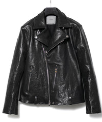 Pit Vegetable Full Tanned Shrunken Horsehide HI-FLYER Double Riders Grande Fit - BLACK